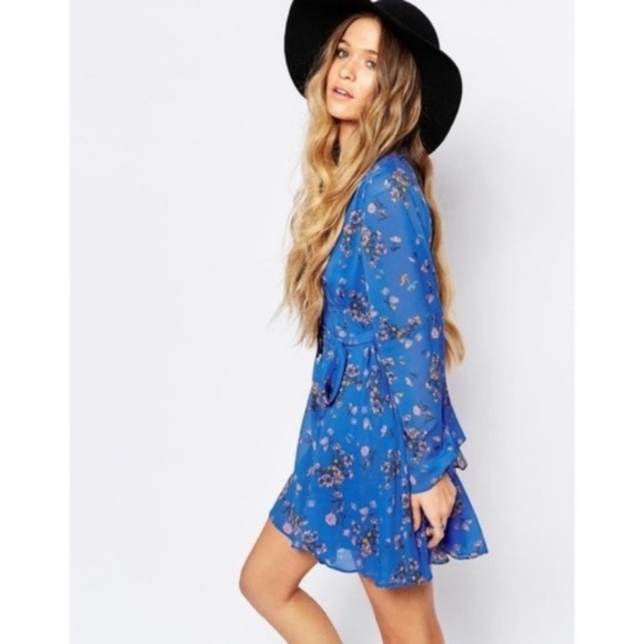 free people royal blue dress Blue Layered V Neck Lace Tulle Long Prom Dresses, Blue Lace Long Forma –  morievent main image 1